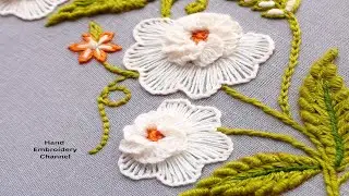 Stunning 3d Embroidery Floral design || 3d এমব্রয়ডারি