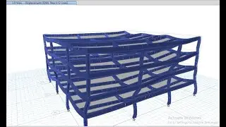 STEEL  MULTI STORY BUILDING   ANIMATION , ETABS V18.1.1