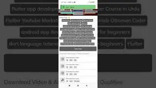 Video & Audio Downloader Flutter Project | Dark & Light Mode | #ottomancoder