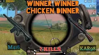 CHICKEN DINNER |SOLO MATCH |? KILLS | KAR98 + M416| PUBG MOBILE| SANHOK |BY F1RE GAMER|