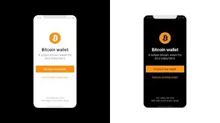 Bitcoin UI kit dark mode progress