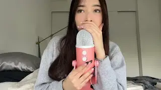 ASMR close clicky whisper ramble :) + snacks