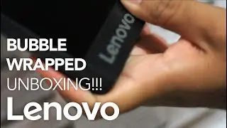 BUBBLE WRAPPED UNBOXING MONITOR LENOVO!!!