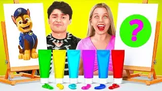 ЗАБАВНЫЙ ЧЕЛЛЕНДЖ ПО РИСОВАНИЮ || Самодельные лайфхаки для рисования и живописи! от 123 GO!