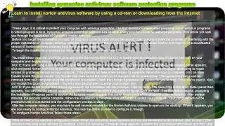 How to : Installing symantec antivirus: software protection programs