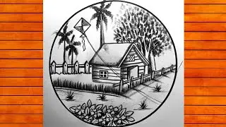 How to draw wood home