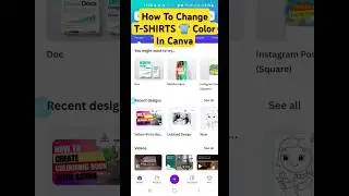 How to change T-shirt Colour in Canva | Canva hacks and tricks | 