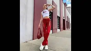 Weird Puss Faux PU Y2K High Waist Pants Women Chic Hollow Out Bandage Sexy Autumn Trend Leather Club
