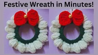 Wow!!🤗 Very Easy Crochet Mini Christmas Wreath | keychain | Step by Step #crochet #crosia #trending