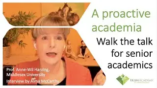 Proactive academia 5 - Walk the talk for senior academics