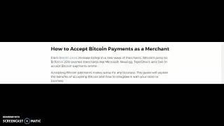 How to Accept Bitcoin Payments as a Merchant