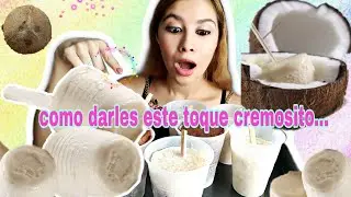 Paletas de leche con coco... Cremosas