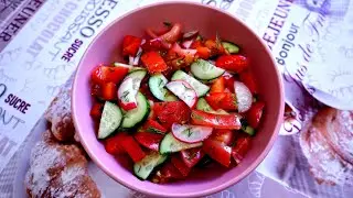 Вкусный летний салат из свежих овощей