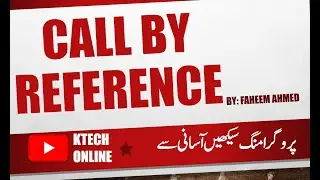 13. Function Call By Reference  in C | Hindi Urdu
