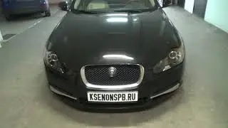 Jaguar XF 2007-2011 замена линз HELLA 3R  + покраска фар изнутри