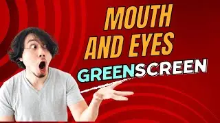 mouth and eyes green screen