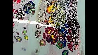 (Fluid 83) Acrylic paint Swipe technique with airbrush paint from Schminke