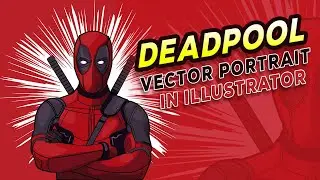How to Create a Ryan Reynolds Deadpool Vector Portrait in Illustrator Step by Step #marvel