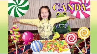 Челлендж КОНФЕТЫ CANDY CANE Challenge / Угадай вкус ЕДЫ / CANDY VS REAL Lern Nomber  Lern Color