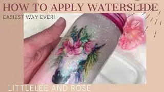 HOW TO APPLY WATERSLIDE GLITTER TUMBLER