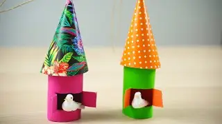 Toilet Paper Roll Crafts - Birdhouse 🐦 | Summer Boredom Buster!
