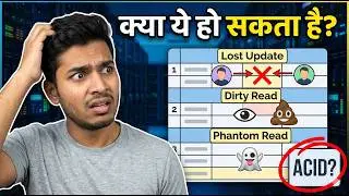 DBMS Lec 46 : Lost Update Problem in hindi | Dirty Read Problem | Phantom Read Problem