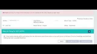 Error! Summary for Filing is not Generated or is not available at this time. Please try again later