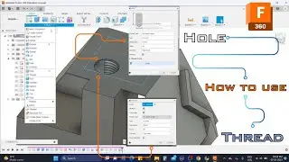 Hole and Thread Tool in Fusion 360 Cad software | Learn Fusion 360 cad software