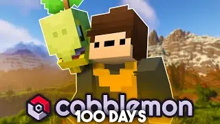 Trying to DEFEAT the FIRST GYM LEADER in 100 DAYS COBBLEMON! (Minecraft Cobblemon 1.4)