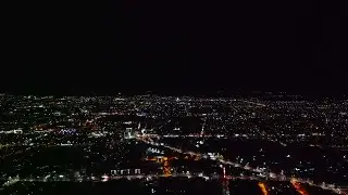 Бишкек ночная аэросъёмка