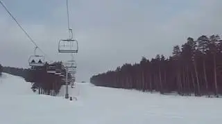 Мраткино. Осваиваю горные лыжи.