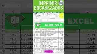 🔴🖨Imprime de forma fácil ENCABEZADOS EXCEL🔴#excel  #superexcel  #exceltips #imprimir  #excelapp