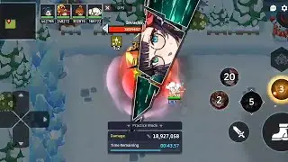 Guardian Tales - Fire Melee vs Invader Terrorist Lv105 (Guild Raid)