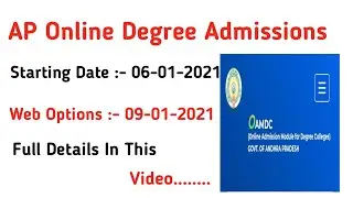 AP Degree Online Admission Started | Degree Admissions | Degree News | Online Admissions | TTW
