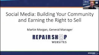 Social Media Webinar: Building Your Community and Earning the Right to Sell