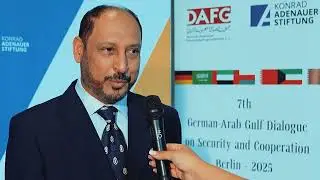 Dr. Ahmed bin Abdulkarim Al-Hooti at the 7th German-Arab Gulf Dialogue in Berlin
