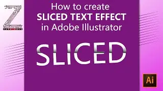 How to create SLICED TEXT EFFECT in Adobe Illustrator | Adobe Illustrator Tutorial 2021