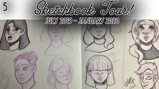 Illo Sketchbook and Doodles | Sketchbook Flip Through #4 | July 2019 - January 2020