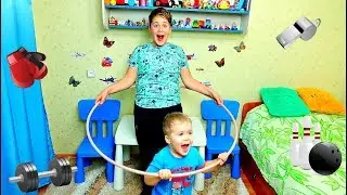 СПОРТ ИЛИ СЛАЙМЫ!!!  Веселое видео от ВЛАДА И АНДРЕЯ.