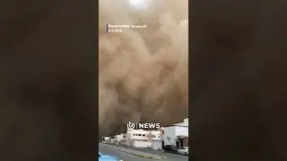 Day turns to darkness as massive dust storm engulfs Al-Qassim, Saudi Arabia 🌪️🌫️