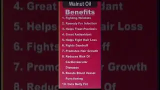 Walnut oil 10 Benefits