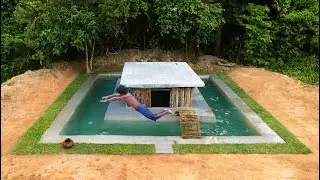 [ Full Video ] Build Swimming Pool Around Underground House