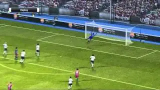 Barcelona - Bayern Munchen PES 2011 David Villa goal from distance