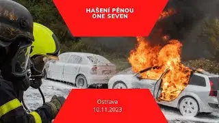 Hasiči v Ostravě cvičili hašení automobilů i vnitřních prostor pomocí pěny One Seven, 10.11.2023