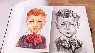 Рисую акварелью портрет мальчика по работе американского иллюстратора. (JCL Good Boy)