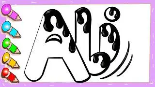 How to draw Ali name in bubble letters graffiti with drips