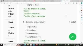 Research Writing MCQ Week 11 For SWAYAM and SET NET EXAM
