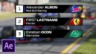 FREE Custom F1 Lower Third Graphics! (AE Project + Tutorial)