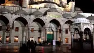 Sultan Ahmet camii, sabah ezanı.