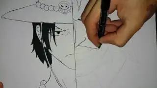 drawing portgas d ace and gol d roger one piece